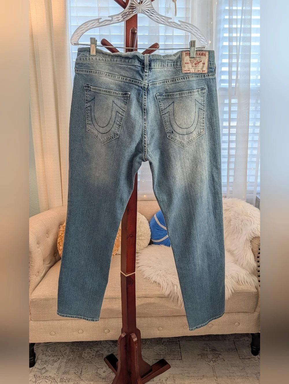 2 Pairs Of True Religion Geno Relaxed Slim Denim Jeans Men Sz 36